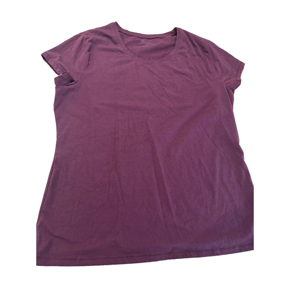 NOBO No Boundaries XXXL 3XG (21) Plum Purple Scoop Neck Tee Plus